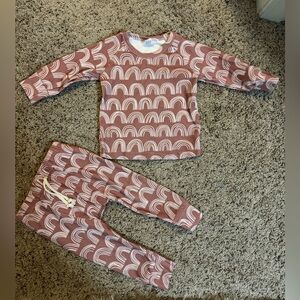 Little One Shop Kids Rainbow Pattern Sweat set/ lounge set